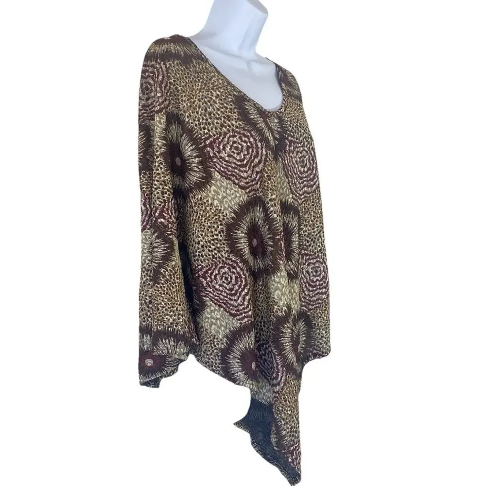 VTG Magic Scarf Asymmetric Poncho Top One Size Whimsygoth Fairycore Boho Y2K 90s
